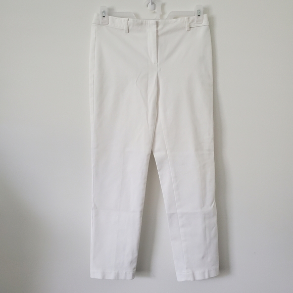 J. McLaughlin Straight leg Cropped Pants white Size 8 Dress Pants - Picture 1 of 10